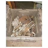 MISC METAL HARDWARE IN SMALL BIN