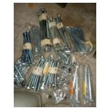 SEVERAL LONG BOLTS AND WASHERS
