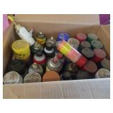 BOX OF SPRAY PAINT, AUTO TREATMENTS IN  SPRAY