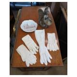 FOUR PAIR OF VINTAGE LADIES GLOVES COMMEMORATIVE