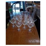 CLEAR ETCHED GLASS COCKTAIL GLASSES