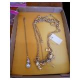TWO COSTUME JEWELRY NECKLACES