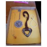 FOUR COSTUME JEWELRY NECKLACES