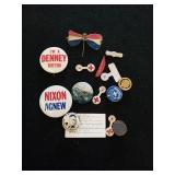 VINTAGE POLITICAL AND RED CROSS PINS
