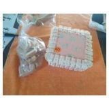 VINTAGE HANKIE BOX AND RING HOLDERS