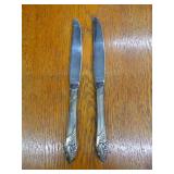 TWO SILVER PLATED BUTTER KNIVES