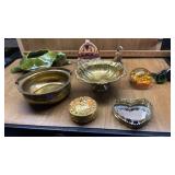 CERAMIC TURTLE, PLANTER,  CHRISTMAS DECO,GLASS