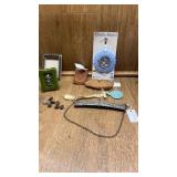 VINTAGE PURSE TOP, BUTTONS, PEWTER LITTLE GIRL,