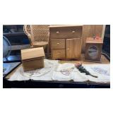 PHOTO BOX, LITTLE CABINET 12" By 11"WICKER DOLL