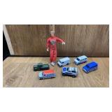 EVIL KNEVIL FIGURE AND 7 MEDIC , POLICE AND