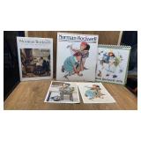 NORMAN ROCKWELL BOOK, 2,CALENDARS 2 1972,PRINTS