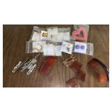 VARIETY OF STICK PINS, PINS HAIR CLIPS AND HAIR