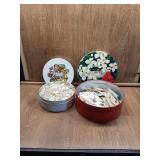 2 TINS FULL OF BUTTONS