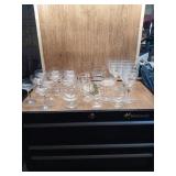 SEVERAL STYLES OF GLASS GOBLETS