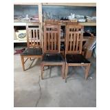 5 WOOD CHAIRS