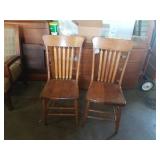 2 WOOD CHAIRS