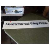 38" X 8 1/2", COCA-COLA PLEXIGLASS SIGN