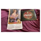 1974 COCA-COLA CALENDAR AND 2001 CALENDAR
