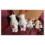 COCA-COLA BEAR ORNAMENTS AND DRINK CUPS