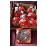 8- 2008-9 COCA COLA HOLIDAY BOTTLES AND MINI