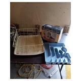 FOOD AND VEGETABLE CUTTER, DISH RACK, UTENSILS