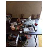 QUILT BASTING GUN, CHALKWARE BOOK END,MISC