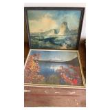 2 VINTAGE PICTURES 13" BY 16"