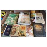 VINTAGE TRUCKERS ATLAS, MISC BOOKS , CANDLES AND