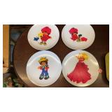 SET OF 4 TEXAS WARE CHILDS PLATES