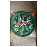MOUNTAIN DEW CLOCK- NEW IN BOX- 16 IN