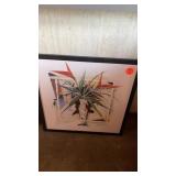 VIBRANT  FLORAL PAINTING- FRAMED-20 by 20 IN WAS