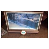 OLYMPIA LIGHTED BEER SIGN/29 IN BY 29 IN - WORKS