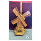 12 INCH WOODEN DUTCH STYLE WINDMILL BANK