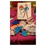 JUNIOR MISS WARDROBE CASE WITH HAND MADE DOLL