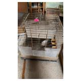LARGE BIRD CAGE WITH ALL THE FEEDERS 17 by 15 by