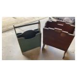 2 VINTAGE MAGAZINE RACKS