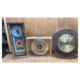 3 BATTERY OPERATED CLOCKS