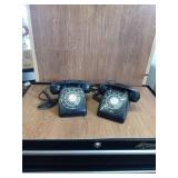 2 ROTARY DIAL TELEPHONES