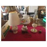 3 VINTAGE LAMPS