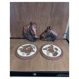 4 CHALKWARE WALL HANGINGS