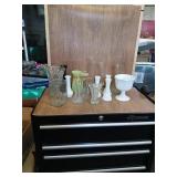 VARIETY OF FLOWER VASES