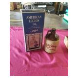 WINE CROCK AND A  AMERICAN LEGION DECANTER