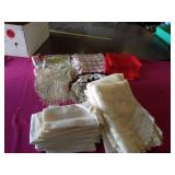 DOILIES,  LINEN NAPKINS,  LACE CURTAINS,