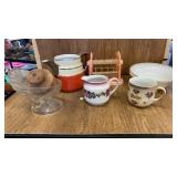 FIRE KING BOWLS, GERMAN CUP AND CREAMER, CERAMIC