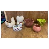 CHICKEN AND MISC PLANTERS