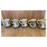 5 MUG STEINS- JAPAN
