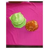 TEGELER PORCELAIN LETTUCE DISH AND PLATE, ARNELS