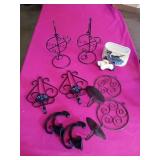 METAL CANDLE WALL HANGING, 1PORCELAIN PLANTERS,