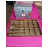 TIDY FILE METAL FILE BOX, WOOD MINIATURES WALL