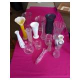 VARIETY OF FLOWER VASES